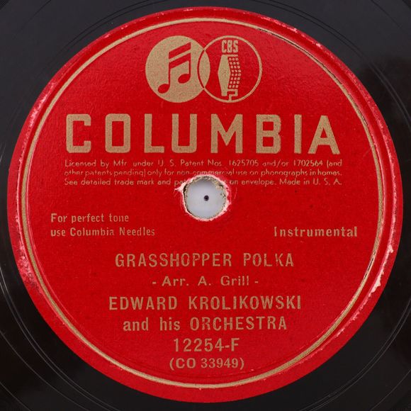 Edward Krolikowski - Farewell / Grasshopper Polka 1944 10" 78 rpm Record 12254-F - Picture 3 of 16